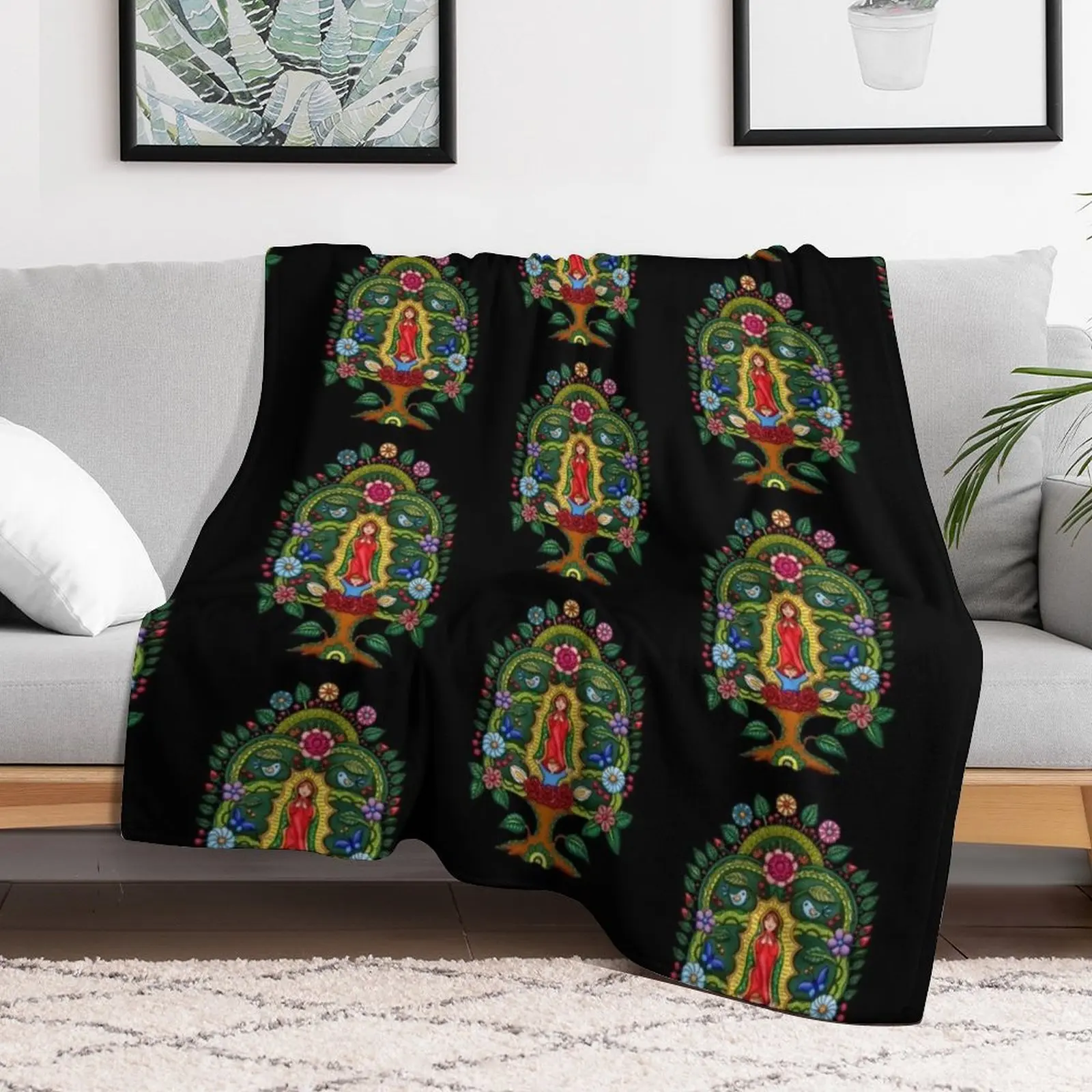 Mexican Tree of Life #1 Throw Blanket Versatile Cozy Throw Blanket for All Occasions