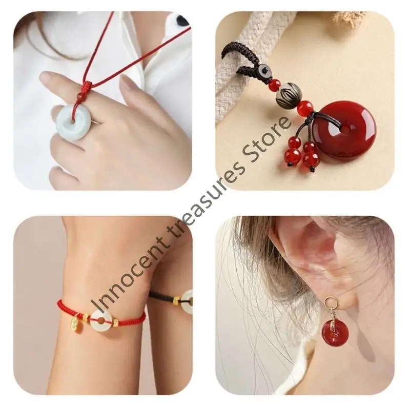 3XUA Nonstick Hollow Round Mold Imitation Jade Pendant Silicone Mold DIY Resin Casting Mold for DIY Keychain Jewelry