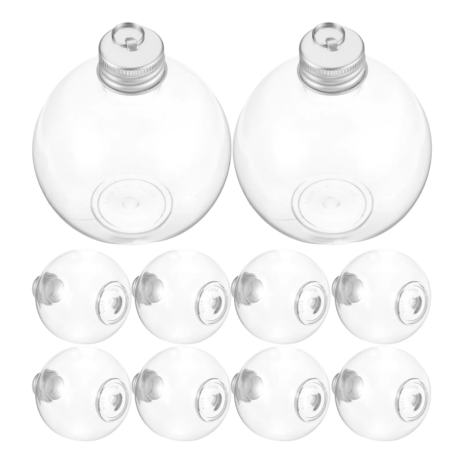 

10Pcs Transparent Bottles Multi Function Milk Containers with Spill Proof Lid for Outdoor and Household Use Bulb Shaped Bottle