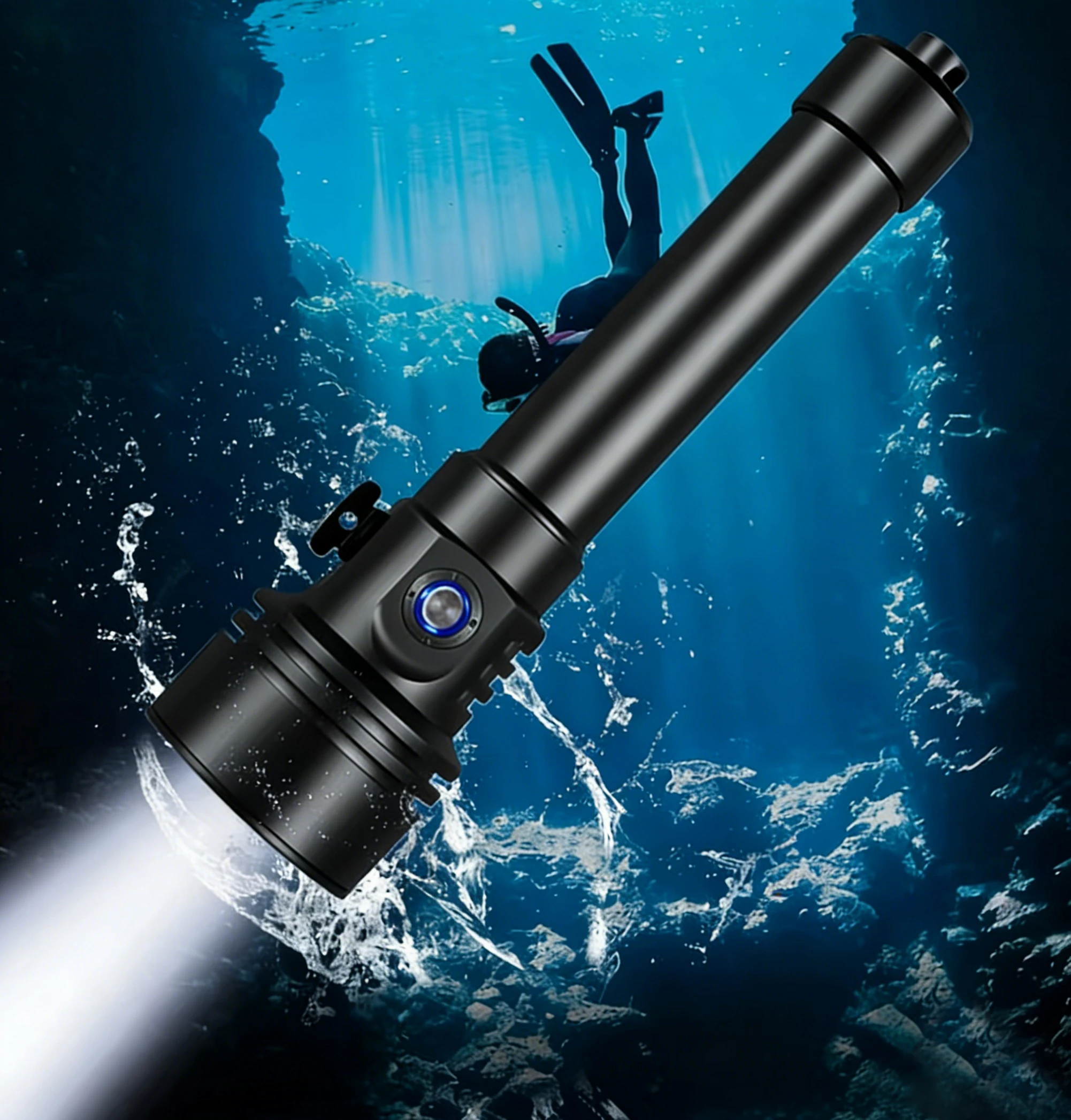 Professional Diving Equipment Diving Light Swimming Diving Flashlight Under Sea 100 Meters