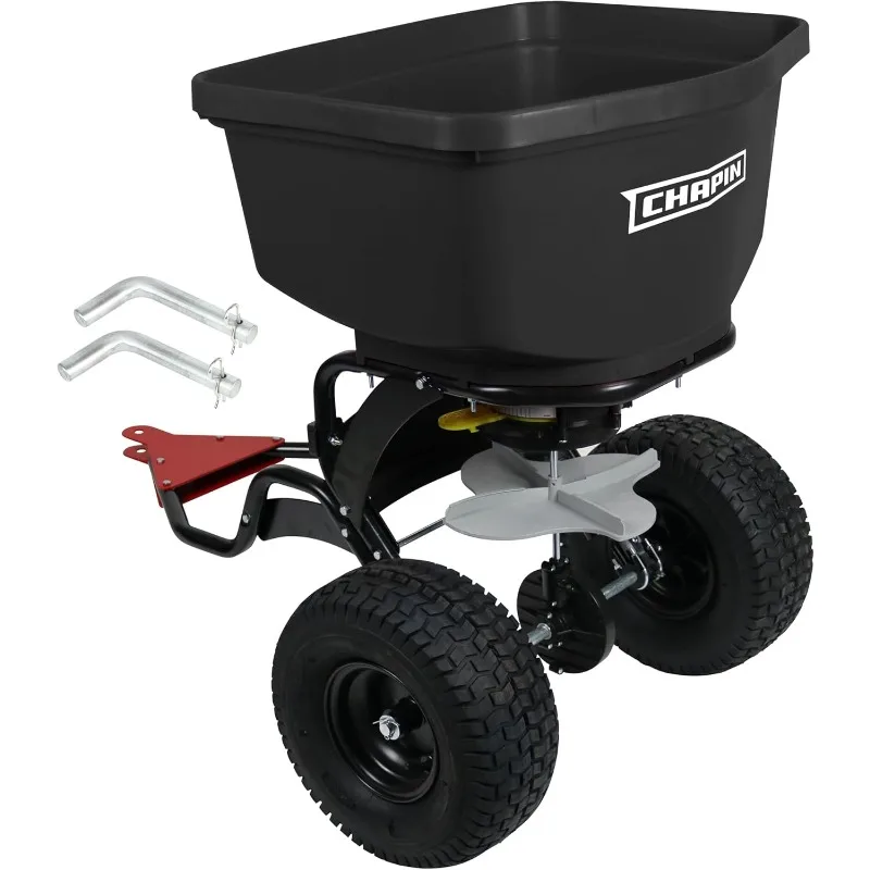 

Chapin 8622B Made in The USA 150-Pound Tow and Pull Behind Spreader with Auto-Stop Dual Impeller That Stops When Not Moving