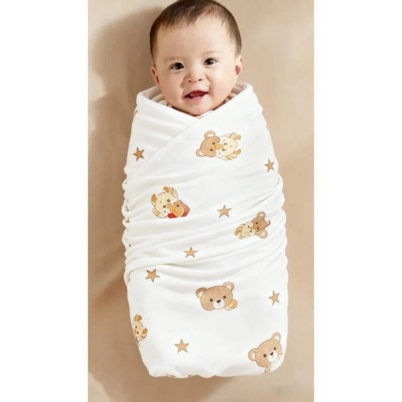 الفئة أ القطن الوليد قماط بطانية لينة الكرتون طباعة تلقي التفاف للطفل صبي وفتاة طفل النوم التقميط #2