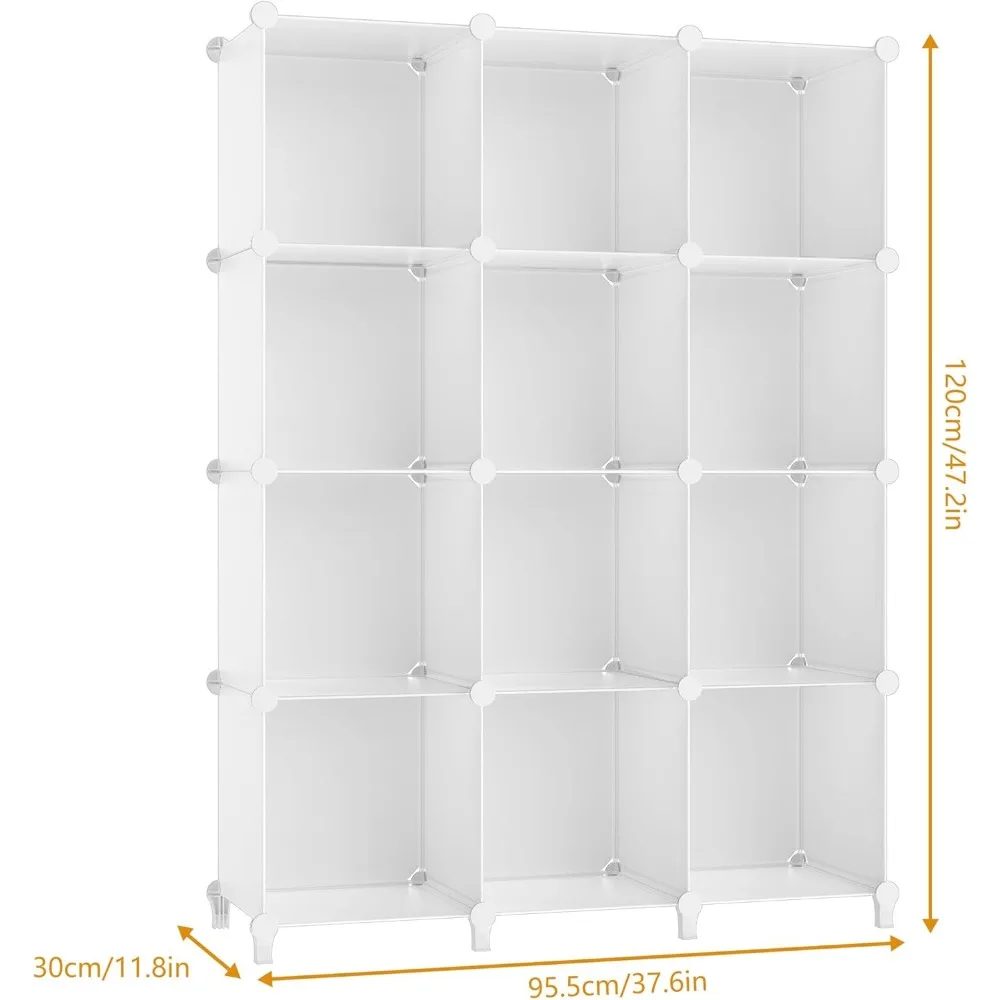 Organizador do Armário para Armazenamento de Roupas, 12 Cube Closet, Prateleiras Portáteis