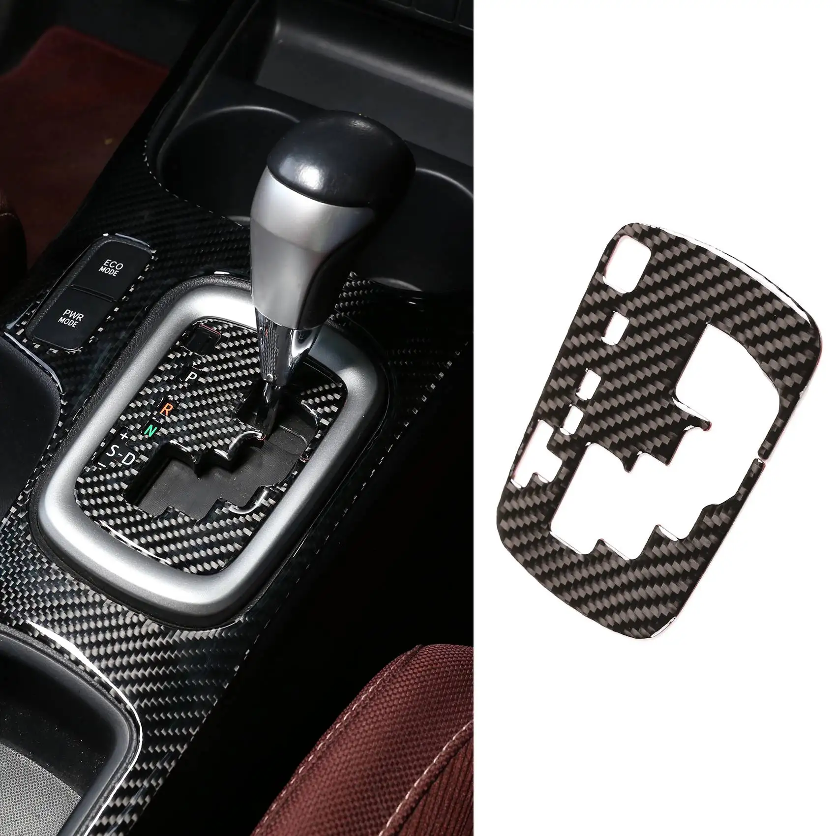 Per Toyota Hilux 2015-2021 in fibra di carbonio Car Gear Shift Panel Cover Trim Car Styling Car Interior