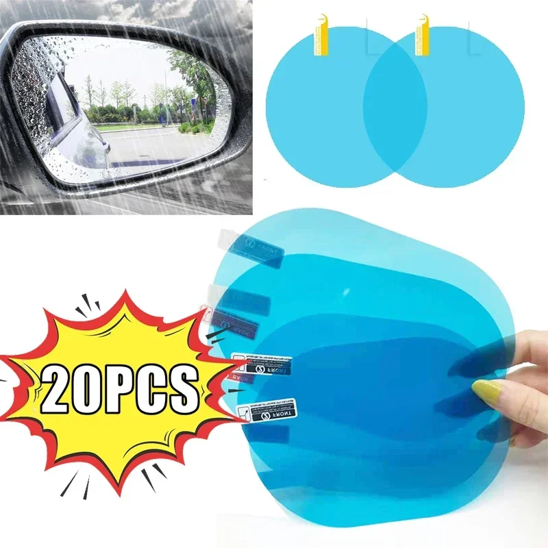 20pcs Car sticker Rainproof Film for Car Rearview Mirror Car Rearview Mirror Rain Film Clear sight in rainy days Car film