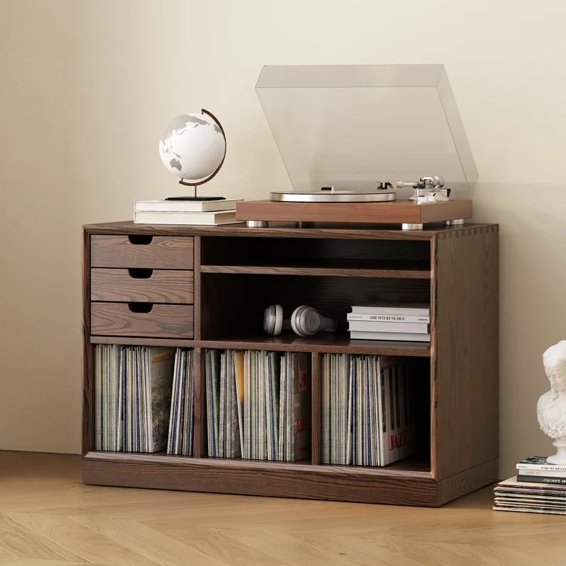 

Bach vinyl record cabinet wood CD storage children's floor-to-ceiling bookcase living side bedroom locker