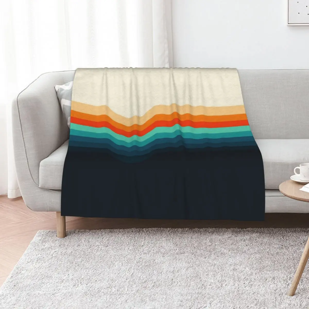 

Retro Stripes Throw Blanket Large Soft Beds decorative Winter beds Blankets