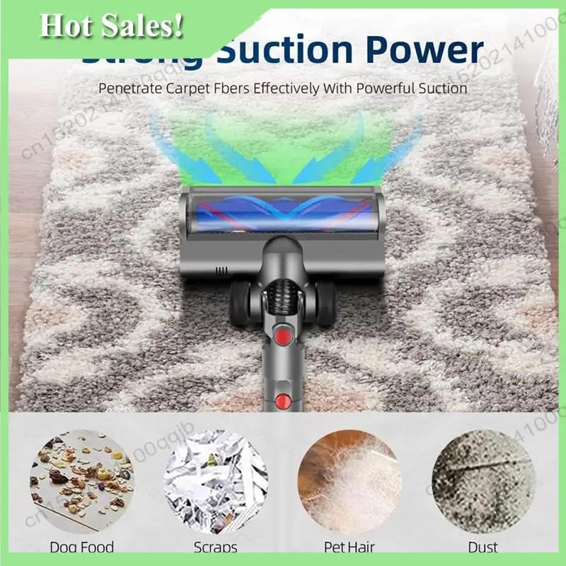 

-FDDT Compatible With Dyson Vacuum Cleaners V10 Digital Slim Cleaning Head With Green LED Light