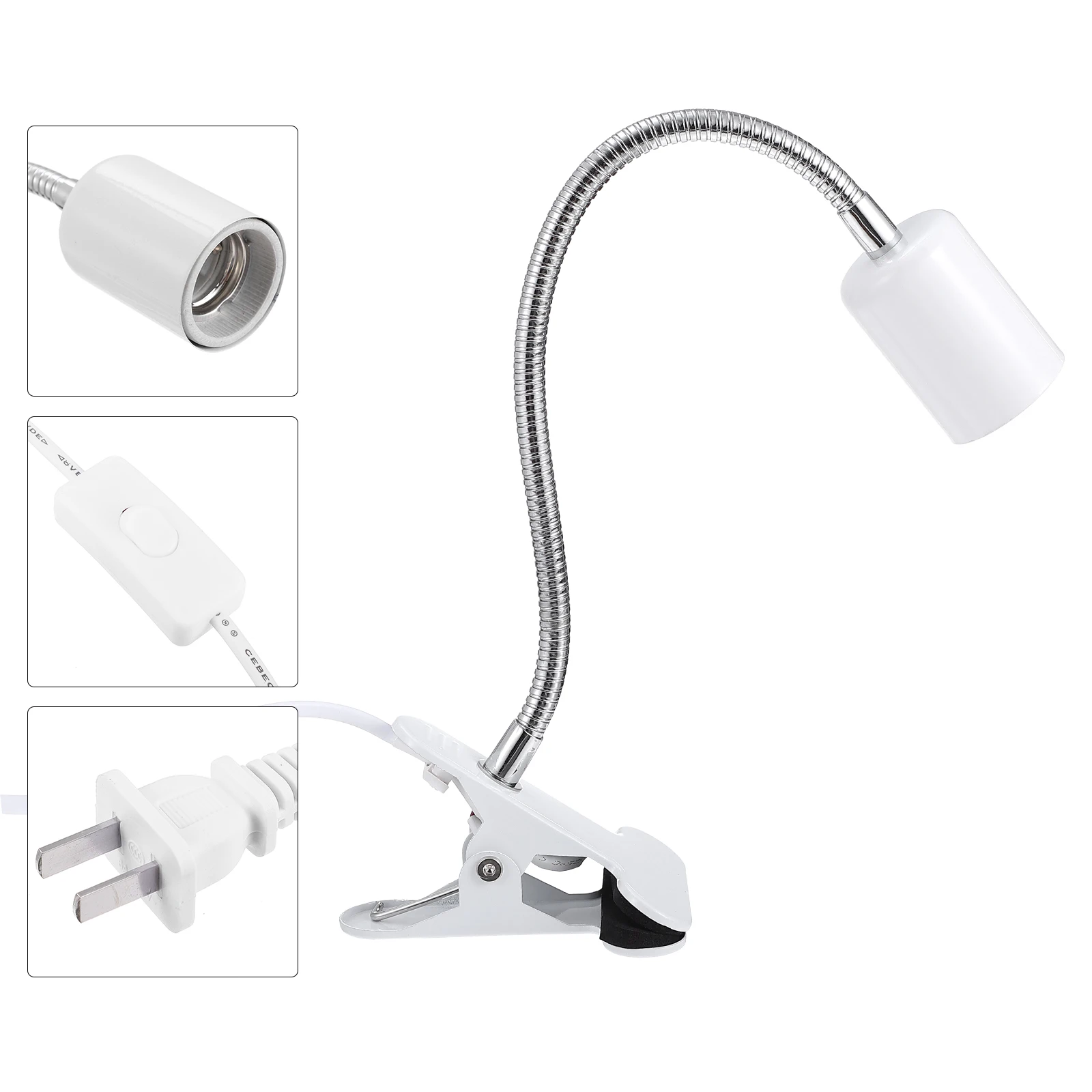 

Universal Lamp Head Clip Light Bright Hose Night Clamp Desk Table LED Modern Design High Quality Material Bedside Lamp Small