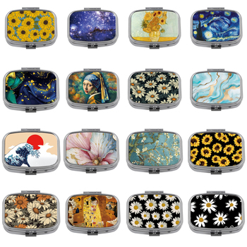 Van Gogh Art Mini Pill Box 2-Compartment Medicine Pill Organizer Household Portable Medicine Storage Box Travel Jwelery Gift Van Gogh Art Mini Pill Box 2-Compartment Medicine Pill Organizer Household Portable Medicine Storage Box Travel Jwelery Gift