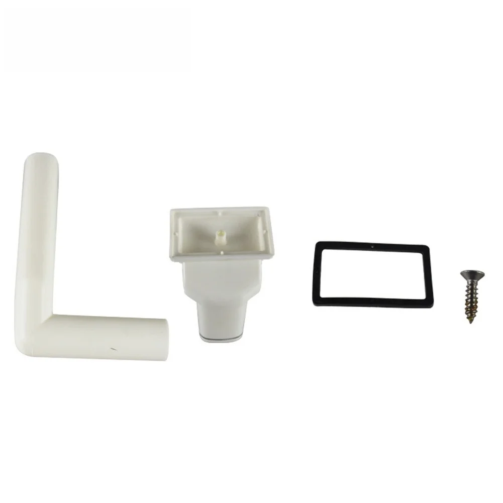 250mm Overflow Drain Pipe for Kitchen Sinks Featuring Square Upward Overflow Head 63x36mm and PP Material Build
