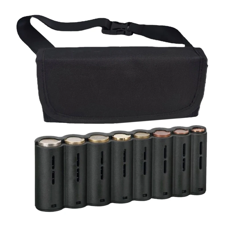 E74B Stylish Coin Holder Compact & Lightweight Waist Purse Holds Various Coins & Cash Suitable for Waiters, Accountants