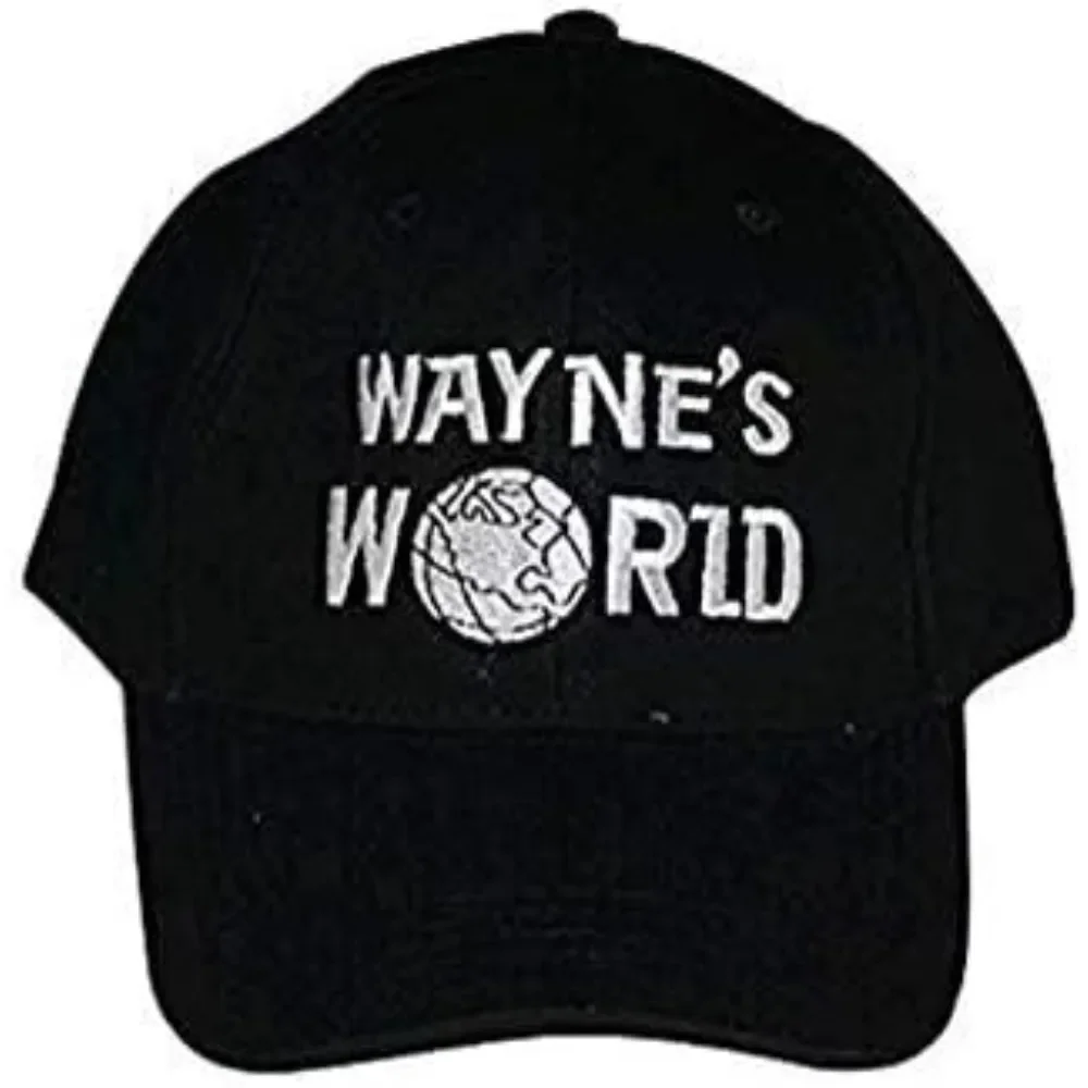 Wayne's World Cap Wayne's World Hat (Black)(Size: One Size)