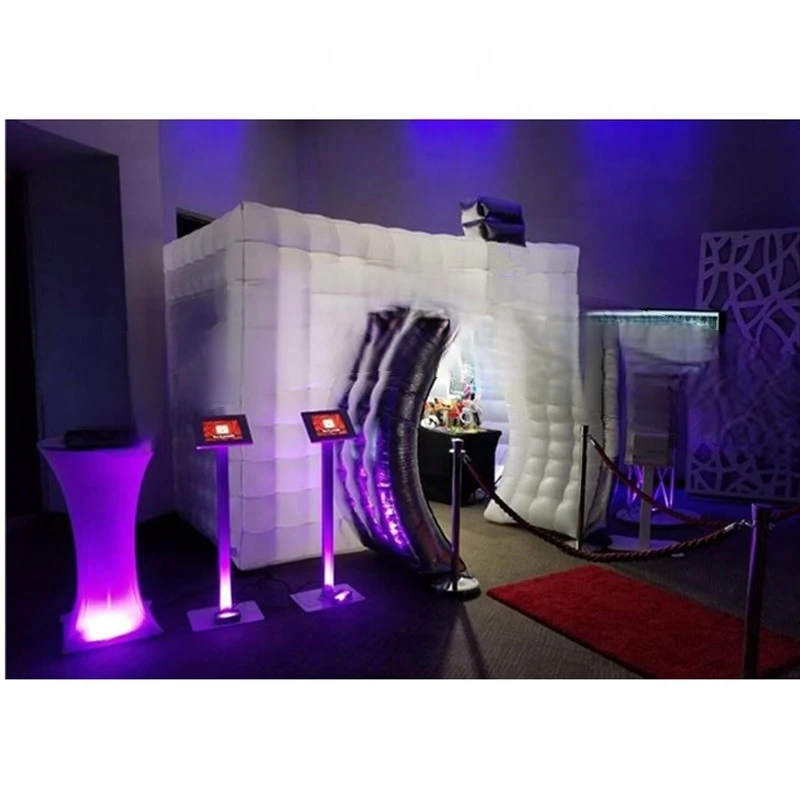 

Inflatable Photo Modeling Camera Booth 2019 New Round Entrance Black Photo Booth With Inflatable Cabin Tent