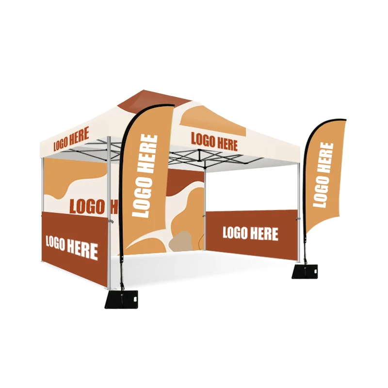 Aluminum Frame Folding Waterproof Gazebo 3x3 Pop Up Canopy Tent for Printed 10x10 Outdoor Event Party Trade Show Custom Logo