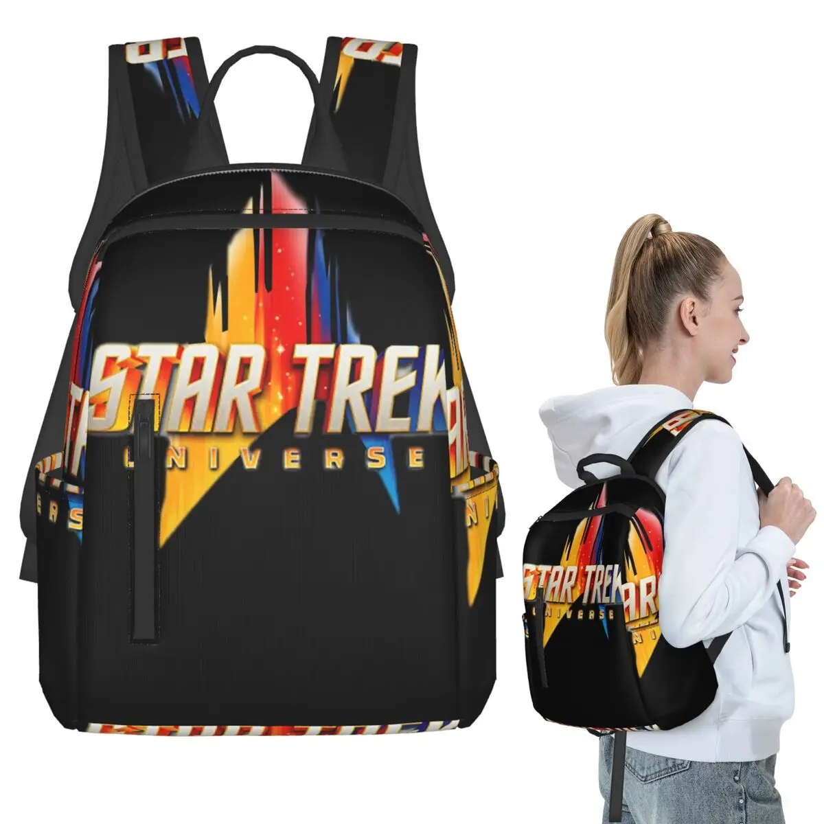 Star Treks Science Fiction TV Series _pixian_ai Backpack Student BookBag Boys Girls School Bag Computer Shoulder Bags Men Women