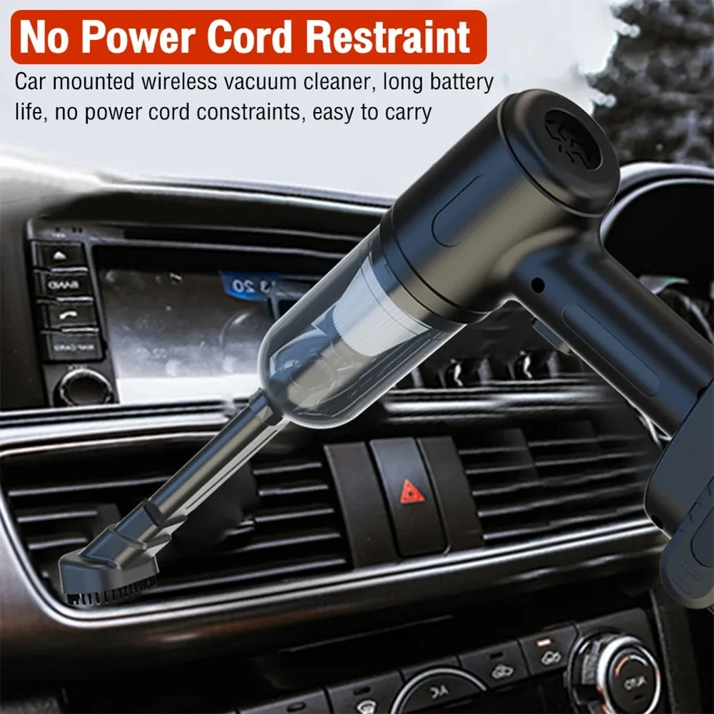 Mini Draadloze Auto Stofzuiger 12V 4300Pa Ultra-Starke Zuigkracht Handstofzuiger Draagbare Mini Luchtblazer voor Thuis en Auto