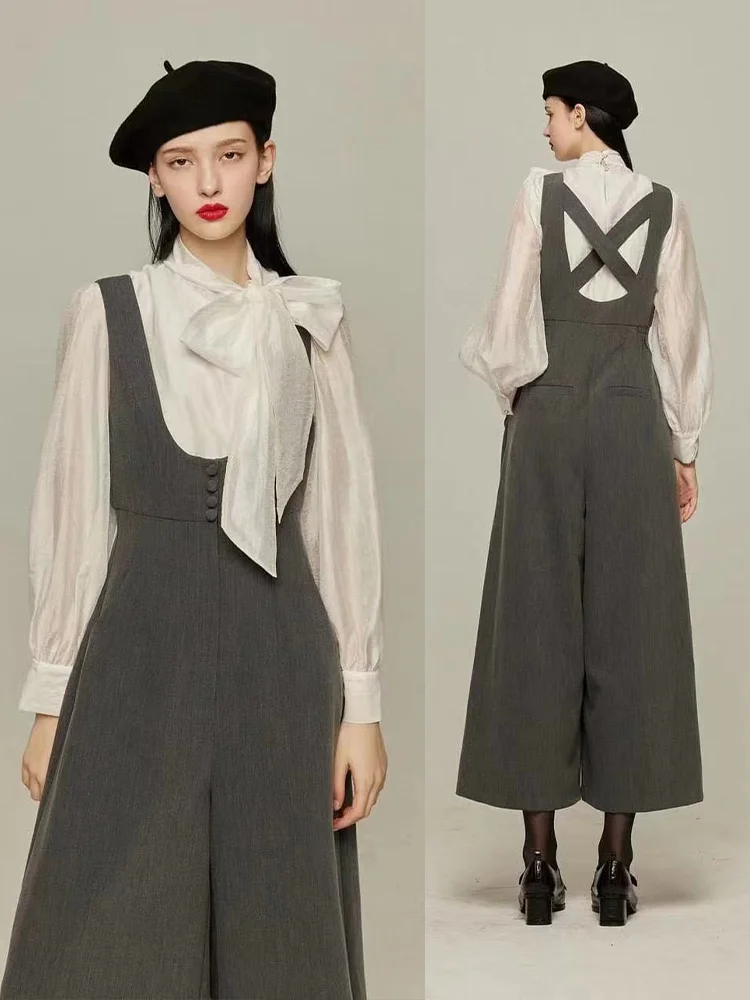 ชุดสูทลำลองเอวสูง Luy Charm รุ่น Under the Pillow สำหรับผู้หญิง ผ้าผสมโพลีเอสเตอร์ วิสโคส และสแปนเด็กซ์