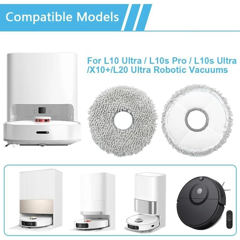 BAAG-Mop Panno Pad Per Dreame L10 Ultra / L10s Pro / L10s Ultra / L10 Prime / L20 Ultra/X10 Parti Per Aspirapolvere