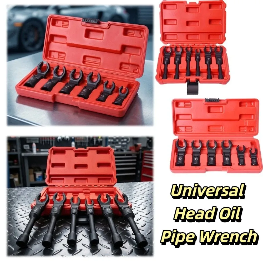 

Высококачественный универсальный ключ для трубок с вращающейся головкой, 12-19 мм, для гидравлических и тормозных систем, с открытым концом, набор из 6 предметов