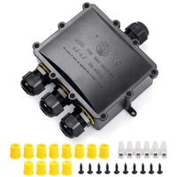 4Way 1In3Out IP68 Waterproof 4-14mm Solar Power Cord Exte LED Pool Lamp Outdoor Street Underground Light Wire Cable Junction Box