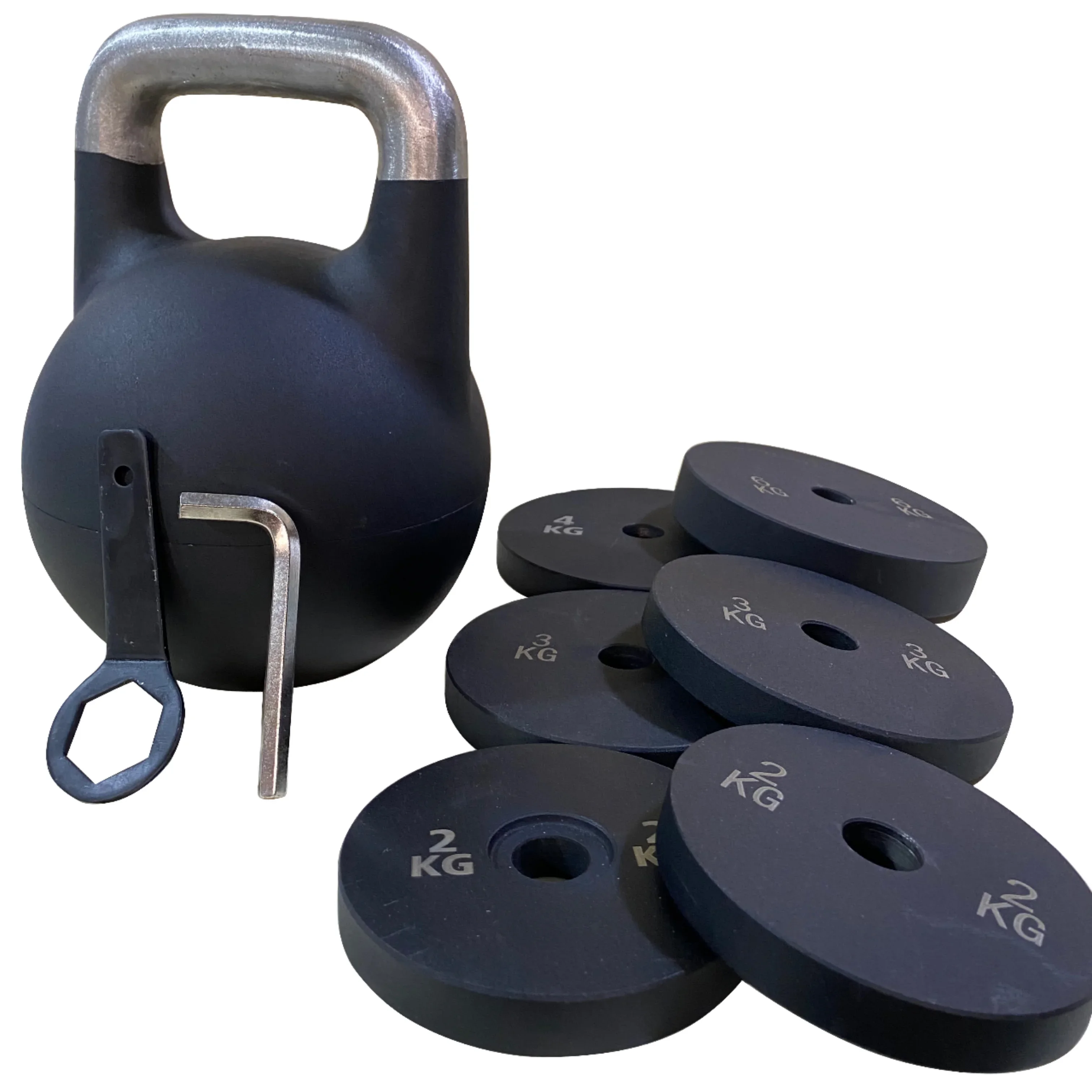 Hot Sale Powder Coated Adjustable Kettlebell Fitness Equipment for Gym Use 32KG Adjustable Cast Steel Kettlebell