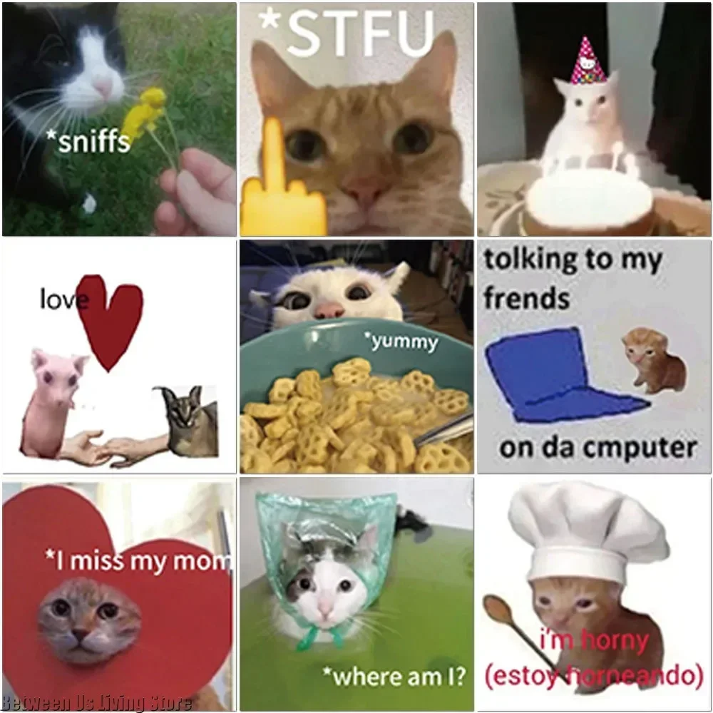 

62 шт. мем абстрактные забавные наклейки с изображением кота для рукоделия, скрапбукинг, мусорный журнал, подарок