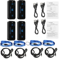 Mini telsiz 400-470MHz 2 yönlü radyo 3W alıcı kulaklık kulaklık kulaklık USB Powered 1.86-0.62 mil mesafe yeni