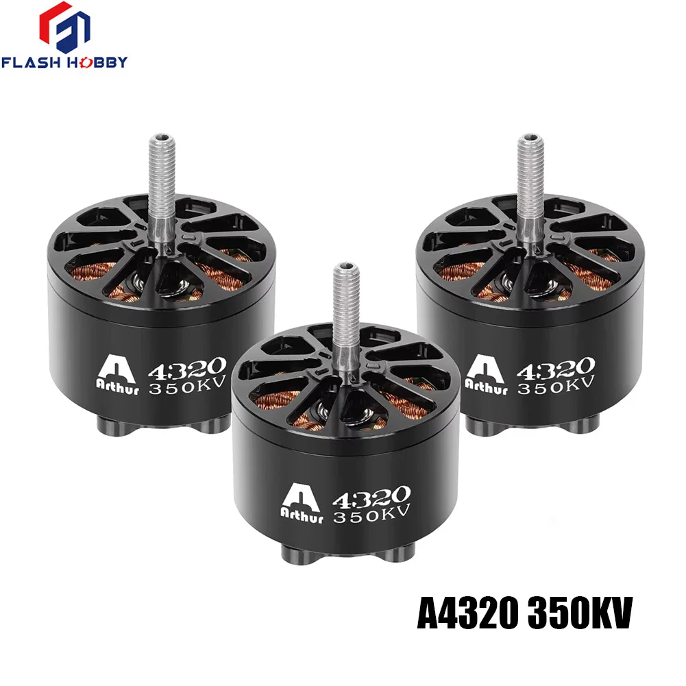1/4PCS Flashhobby A4320 4320 350KV 6-12S High Speed Brushless Motor Long Range X-Class RC FPV Drone Motor
