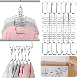 Stainless Steel Cascading Hangers for Clothes Shirts Space Saving Storage Metal Rack Magic Closet Wardrobe Hanger Hook Organizer