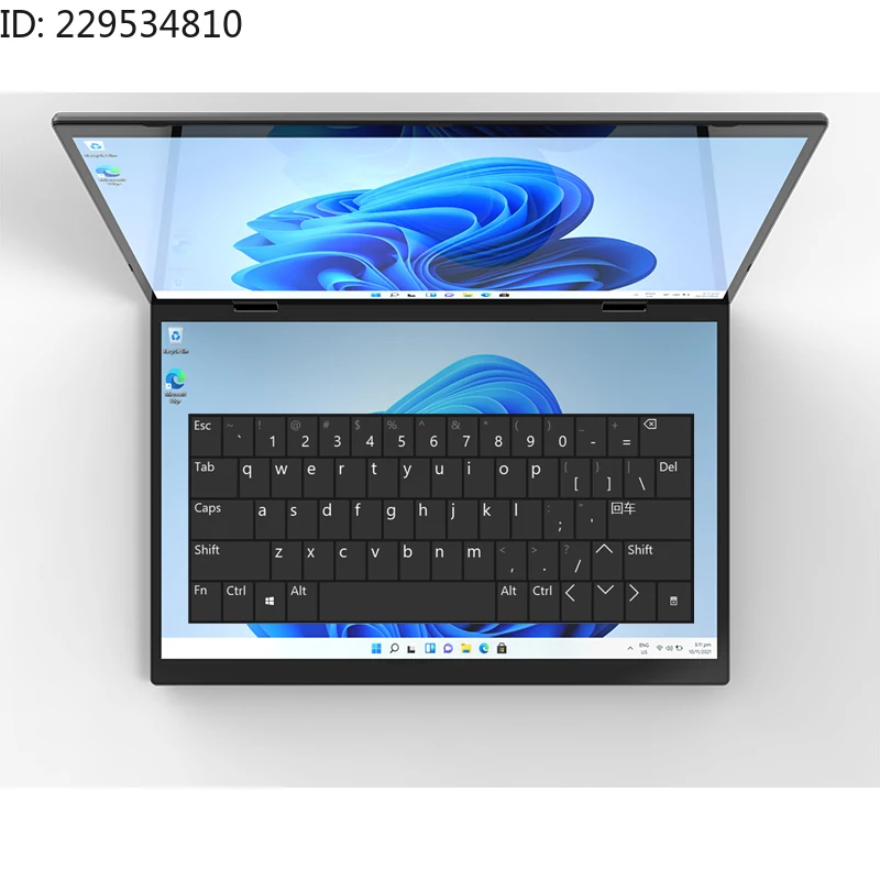 L14 Dual Screen 360°   12th Gen N95 2*14 Inch 2.5K Touch IPS Windows 11 Tablet PC 2 in 1 Notebook