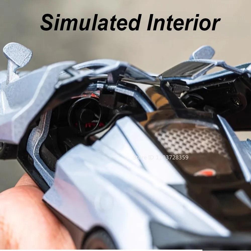 1:32 720S 765LT 슈퍼카 모델 장난감 합금 다이캐스트 미니어처 스포츠카 사운드 라이트 도어 오픈 풀백 장식 모델 선물