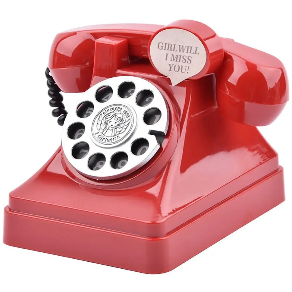 

Funny Cartoon Telephone Piggy Bank Mini Cute Plastic Telephone Model DIY Money Box Ornaments Home Decor