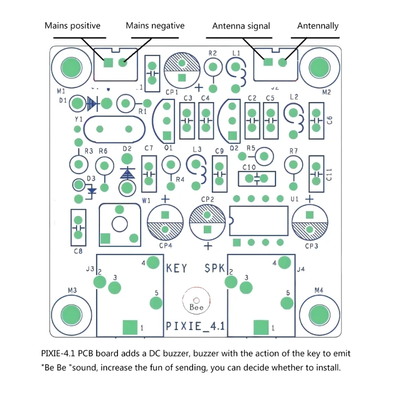 QRP 4.1 버전 DIY 세트 단파 라디오 방송국 송신기 수신기 모듈 키트 Dropshipping