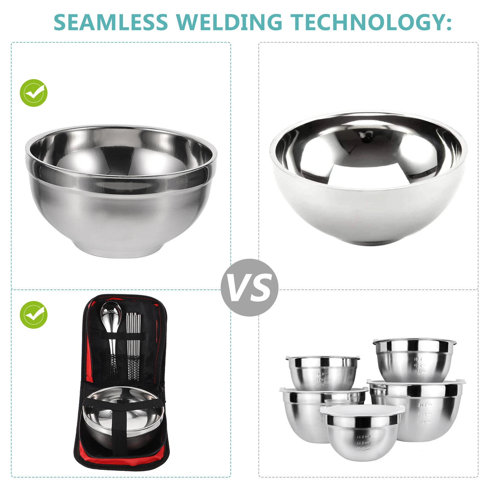 

1 set Portable Stainless Portable Spoons Set Bowls Chopsticks Spoon Set Blue Storage Bag AntiSkid