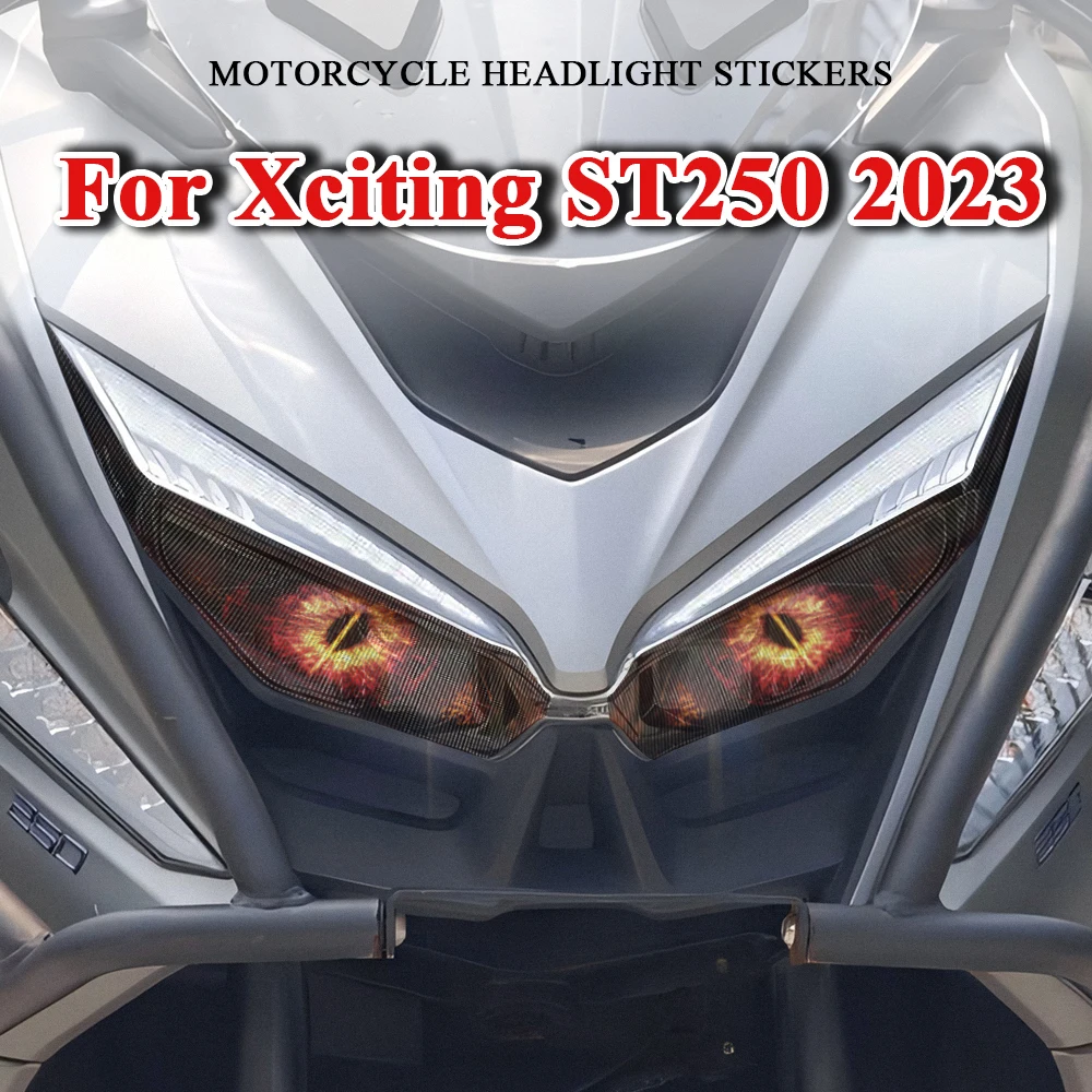 Motorcycle Headlight Stickers For Kymco Xciting ST250 ST 250 2023 Waterproof Head Light Protection Decals Motorbike Accessories