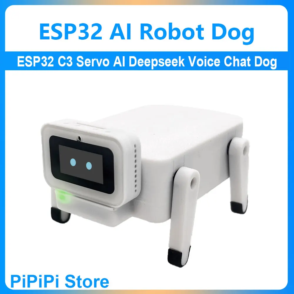 

ESP32 AI Hi Механическая собака ESP32 C3 Сервопривод AI Голосовой чат Макетная плата Deepseek Робот Собака Подарок Образовательный компаньон Диалог