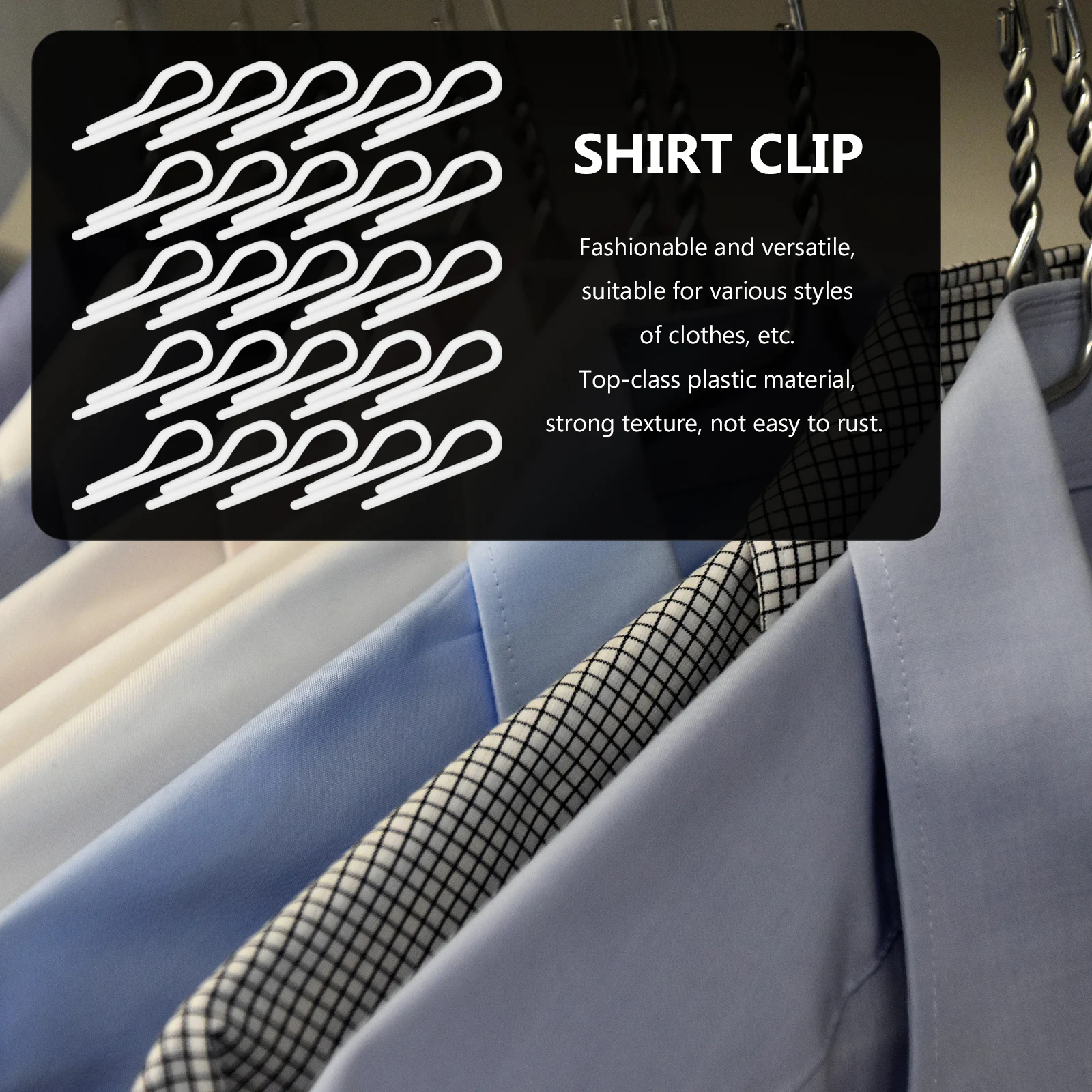 

200pcs Garment Shirt Clamps White Color Clothes Fixing Clips Garment Clips Shirt Fixing Clip Fashionable Design