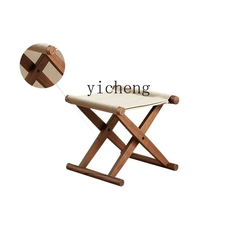 

Tqh Solid Wood Portable Folding Stool Travel & Outdoor Fishing Stool Household Solid Stool