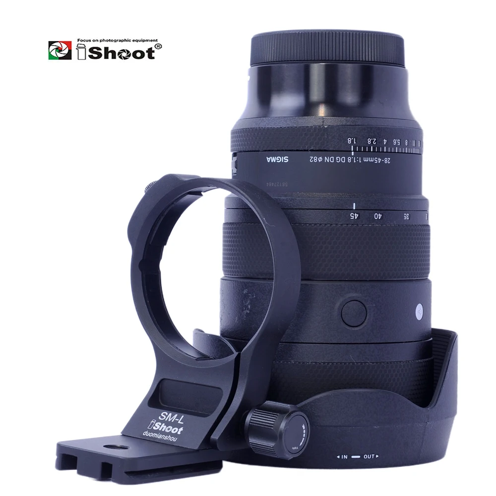collier-d'objectif-ishoot-pour-sigma-28-45-mm-f18-dg-dn-art-monture-en-l-et-sigma-28-105-mm-f28-dg-dn-compatible-art-monture-en-l-avec-rrs-leofoto
