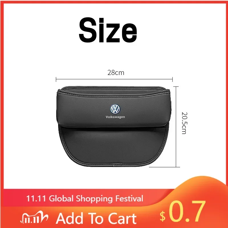 

Органайзер-ящик для хранения мелочей в зазоре сиденья для новых автомобилей VW: Volkswagen Polo, GTI, Golf, Touran, Sagitar, Bora, Beetle, Jetta
