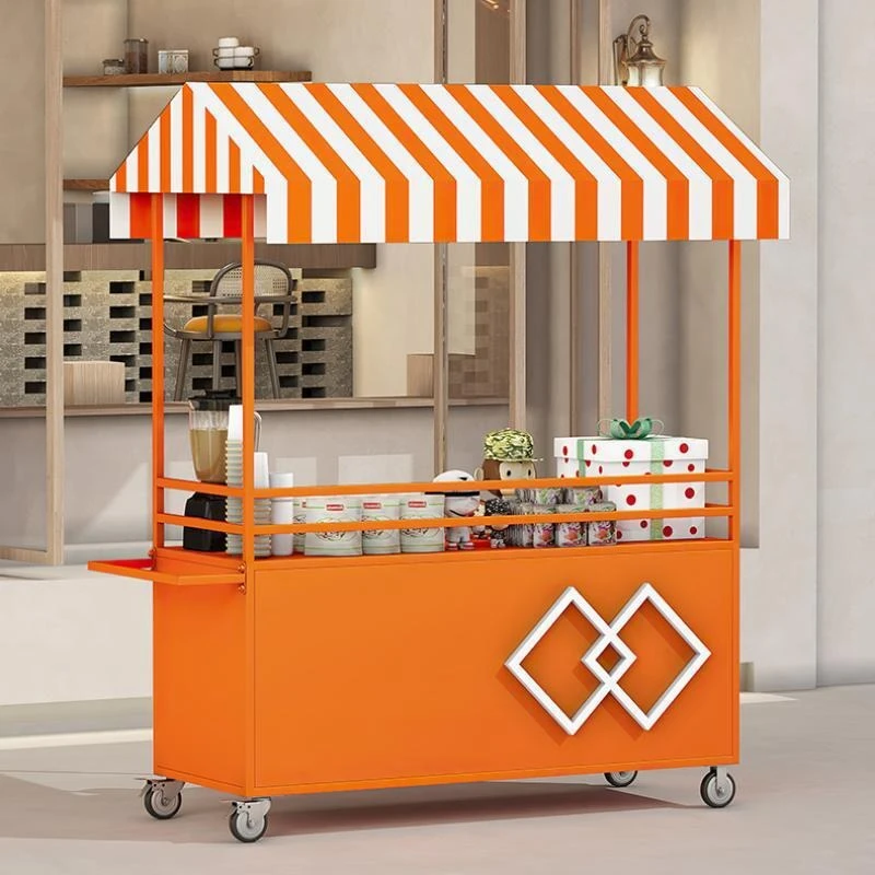 Outdoor stall trolley night market mobile stall dining car float