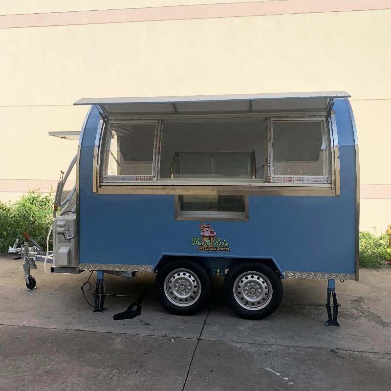 Customized Fashionable Mobile Food Trailer Tipping Trailer Mobile Coffee Trailer