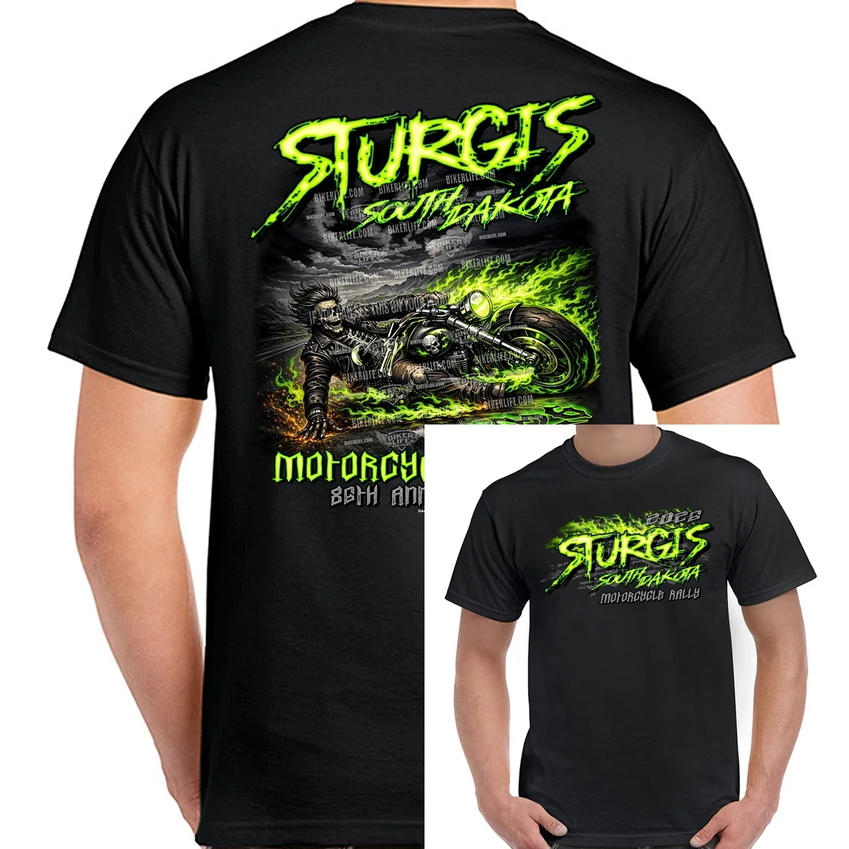 T-Shirt 2026 Sturgis Motorcycle Rally Skid Row Graphic Printing High-end Luxury Unisex Style Both of Men and Women