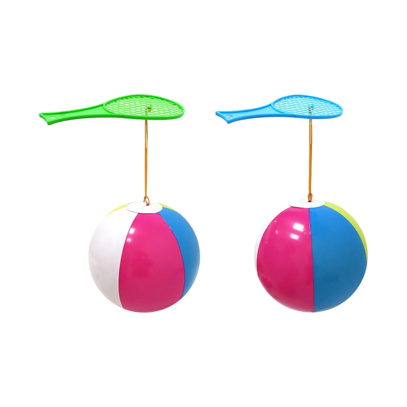 Kids Inflatable Ball Racket Set Bouncing Ball for Training Outdoor Preschool