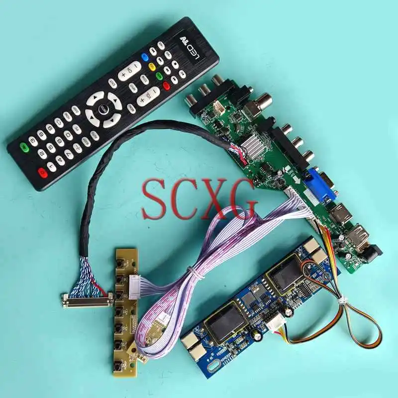 For M220EW01 HSD220MKW1 LCD Digital DVB Controller Board USB HDMI-Compatible VGA AV RF 22