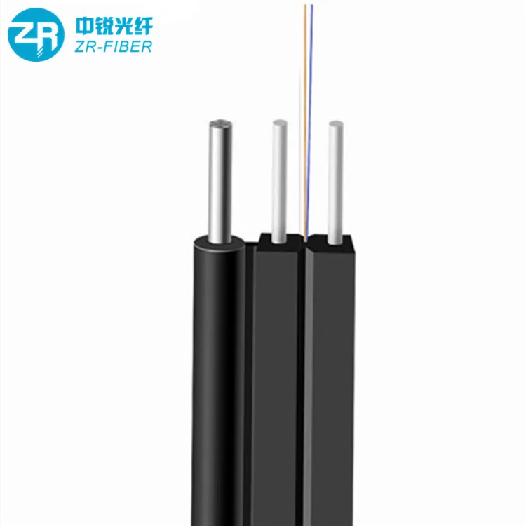 Outdoor FTTH 2fo Drop Cable Flat Type optical fibra cable fibre optique 1 fo