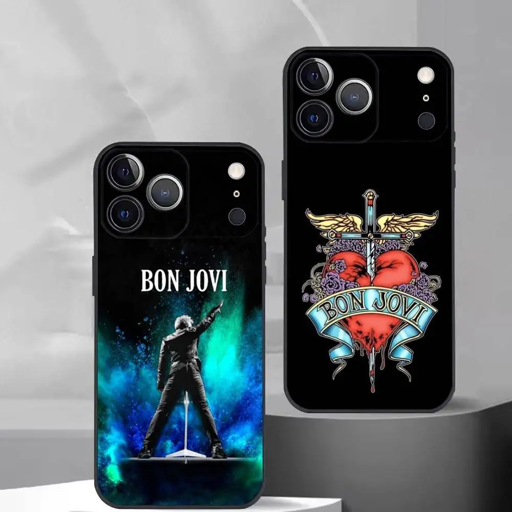 Bon Jovi Rock-K Band Phone Case For iPhone 17, 16,15,14,13,12,11 Plus,Pro Max, Others Soft Black Cover Gift