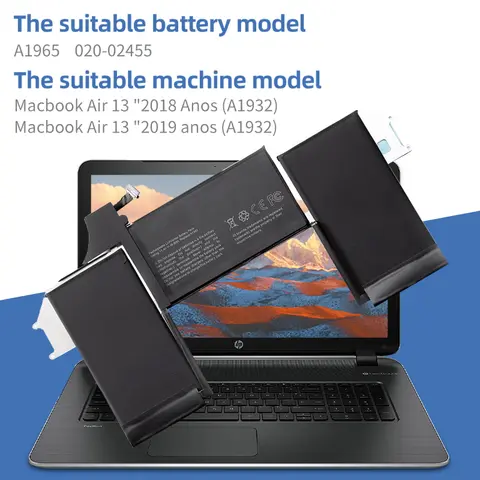 PINZHENG Laptopbatteri för Macbook Air 13'' A2337 A1932 A2179 A2681 15'' Pro A2141 A2941 14'' A2442 A2779 A2918 A2992 16'' A2485 8 best sales 1932 - №7