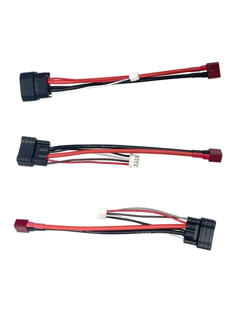 Adaptateur de Charge de batterie Lipo 2S/3S/4s, prise Deans T femelle vers TRX Traxxas ID mâle, câble d'équilibre de Charge 14awg 150mm